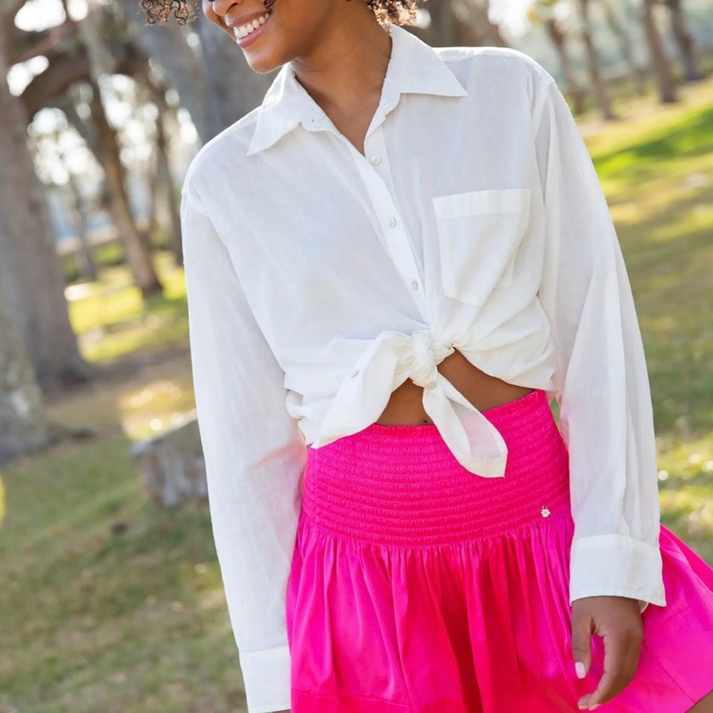 Natural Life Fuchia Silky Flowy Wide Band Short Shorts L/XL NWT‎